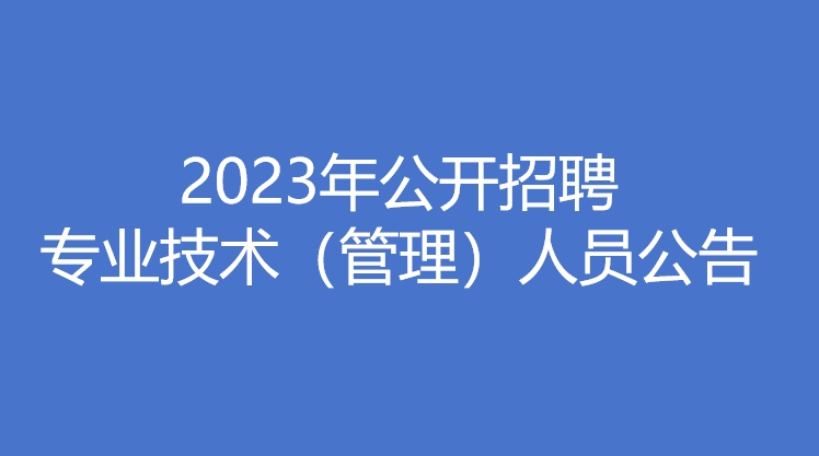 安徽省引江济淮集团有限公司 2023年公开招聘专业技术（管理）人员公告